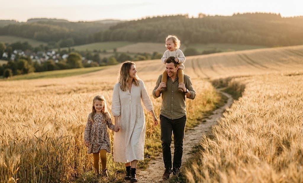 Familienfoto im Ville-Park Hürth