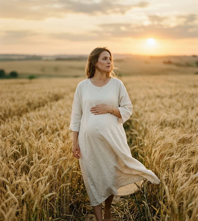 Babybauch-Shoot am Erft-Radweg