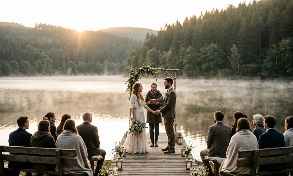 Hochzeitslocation NRW — Steinbachtalsperre (Kirchheim) — Outdoor-Ceremony am Wasser
