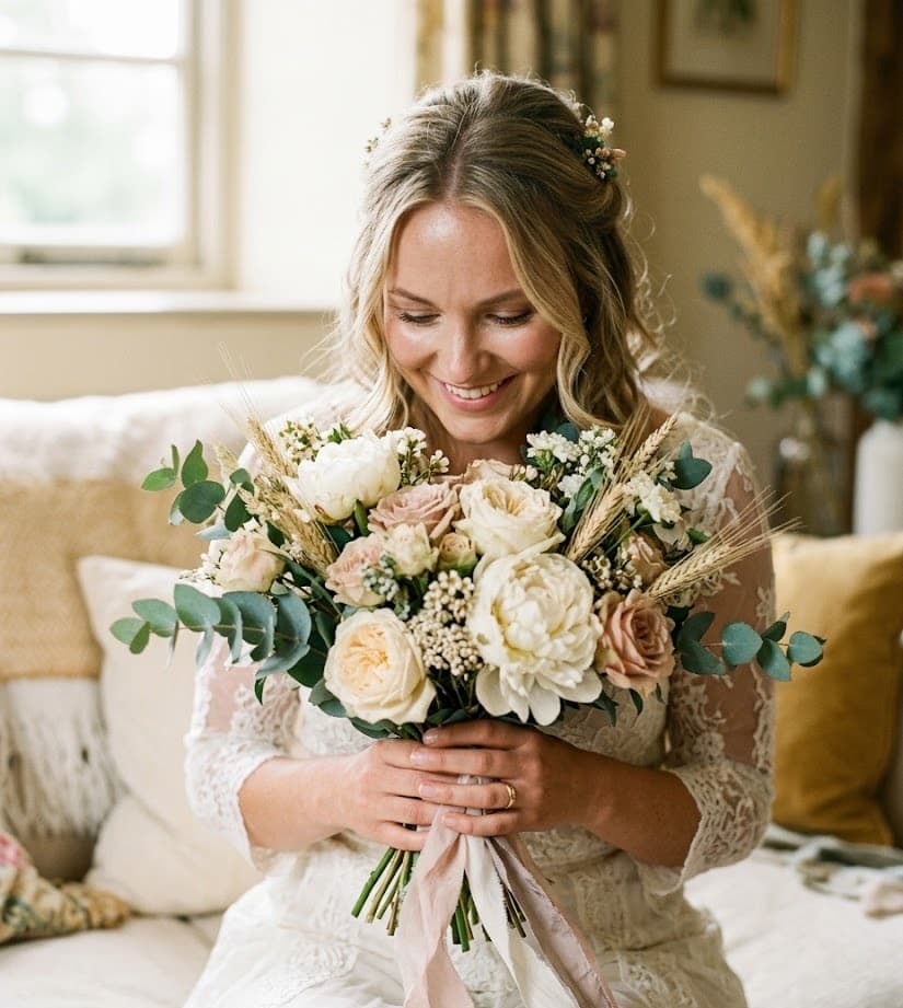 Brautstrauß-Detailaufnahme