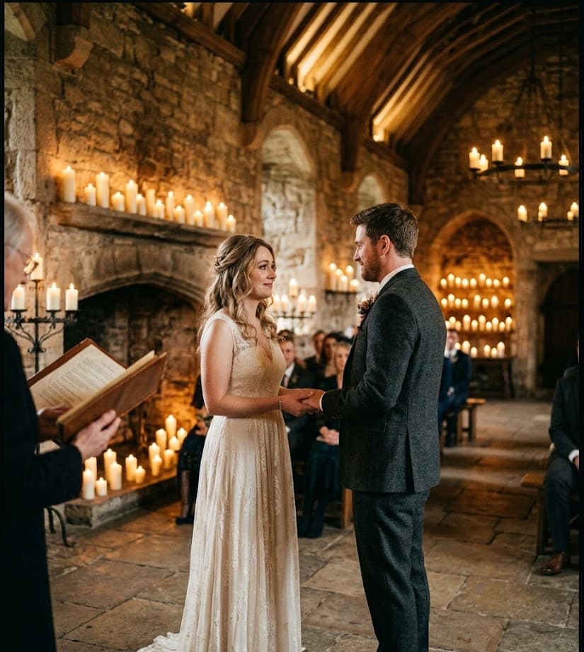 Zeremonie mit Kerzenlicht