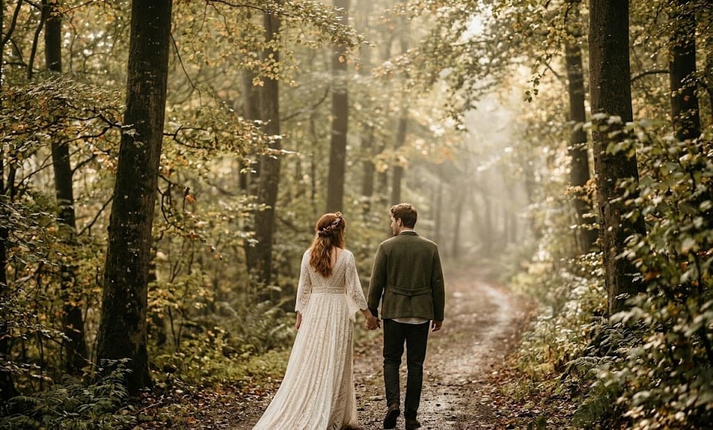 Paar in der Bonner Kirschblütenallee